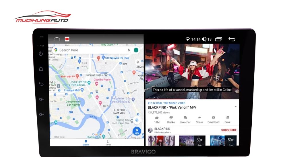 Màn hình android ô tô Bravigo PRO 2 New