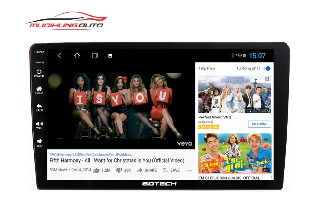 Màn hình android ô tô Gotech GT14 Music