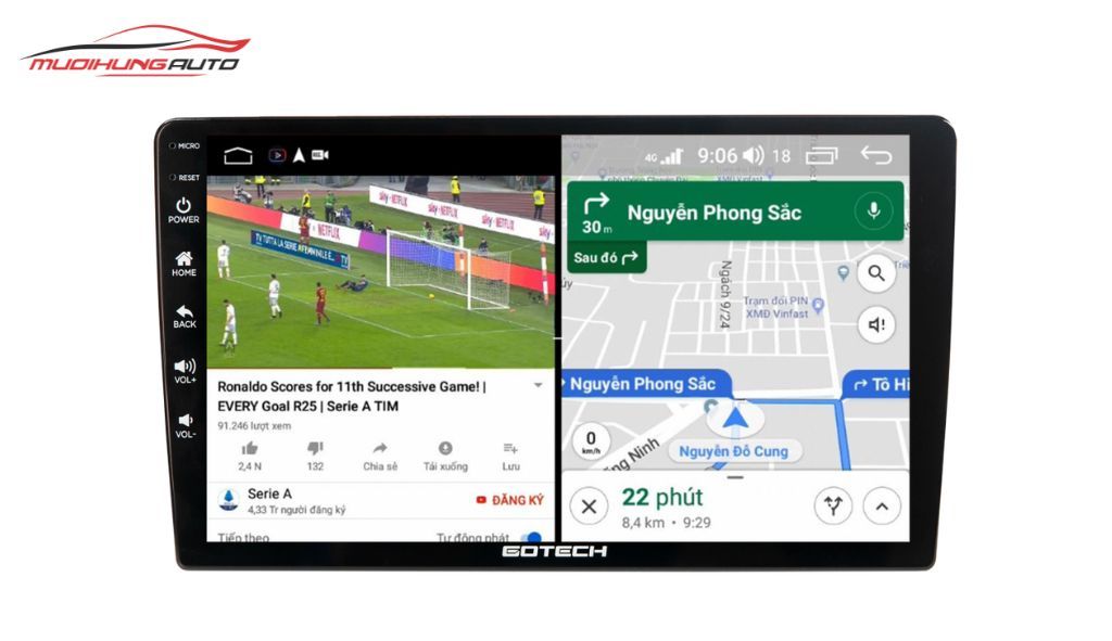 Màn hình Android ô tô GT6 New