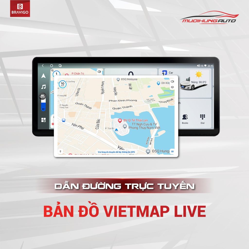 Màn hình android xe hơi Bravigo Blux Plus