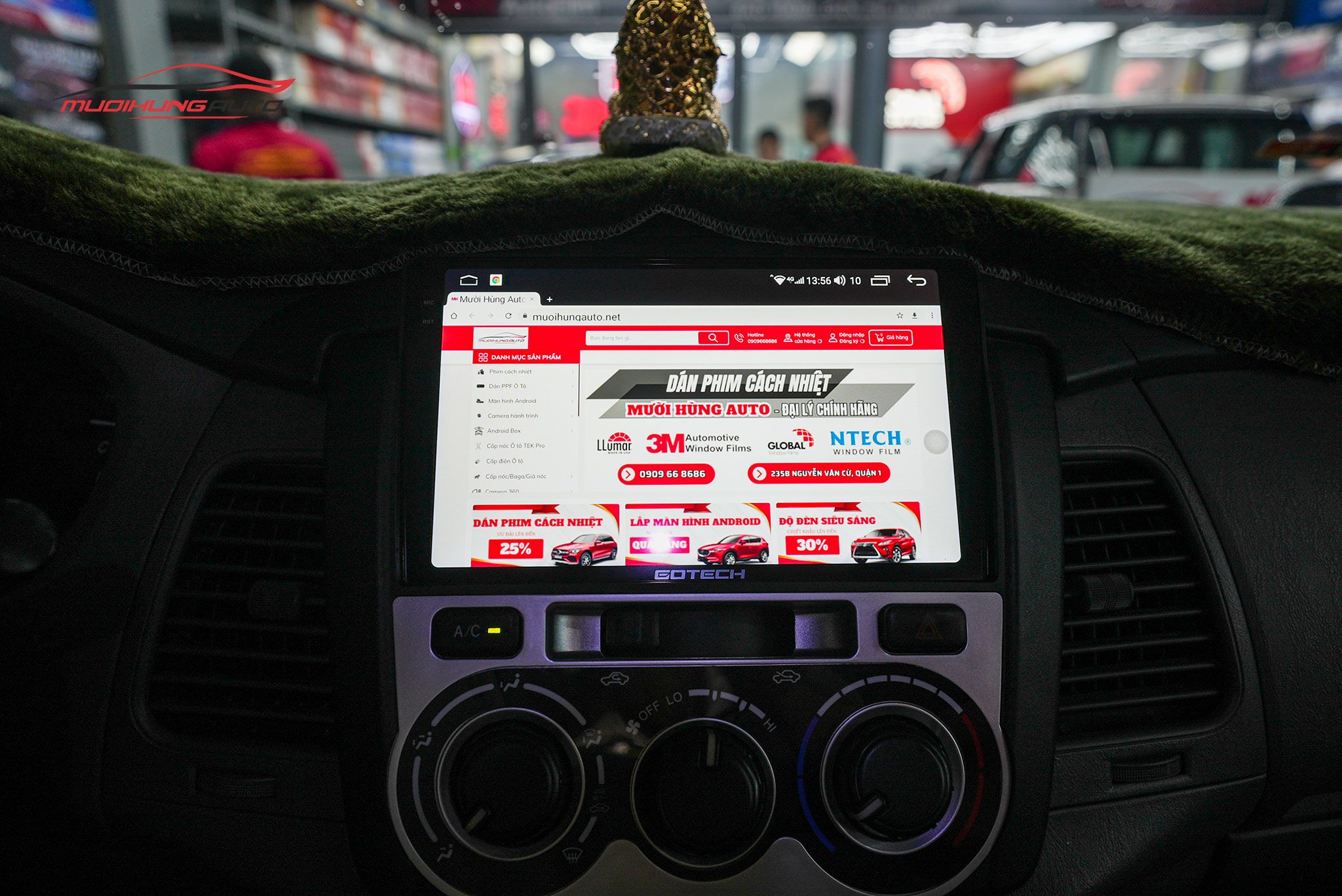 Lắp Màn Hình Gotech GT2K Cho Xe Ô Tô Toyota Innova 2012