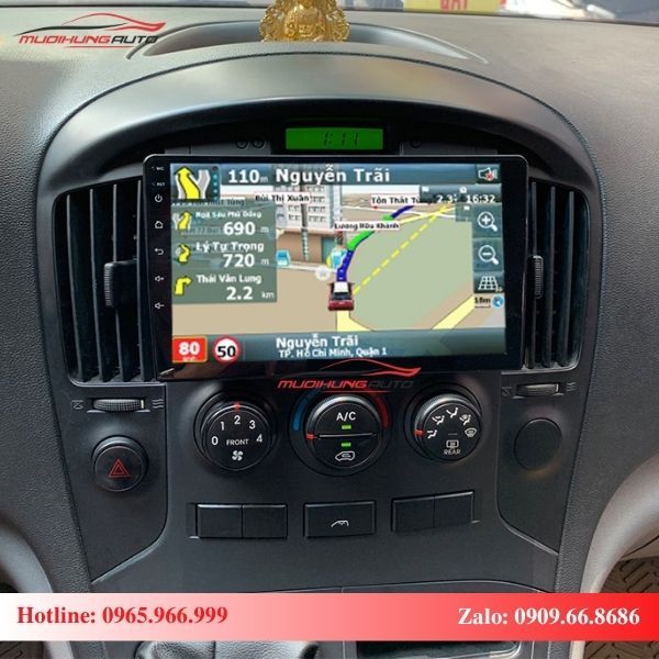 Màn hình Android xe Hyundai Starex dẫn đường chính xác