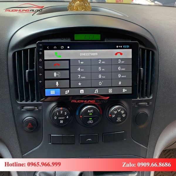 Màn hình Android Zestech xe Hyundai Starex hiển thị sắc nét
