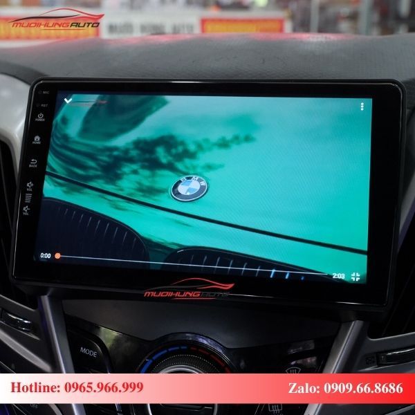 Màn hình Android xe Hyundai Veloster hiển thị sắc nét