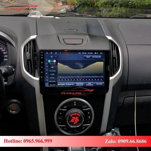 Màn hình Android xe Isuzu D-Max xử lý âm thanh chất lượng