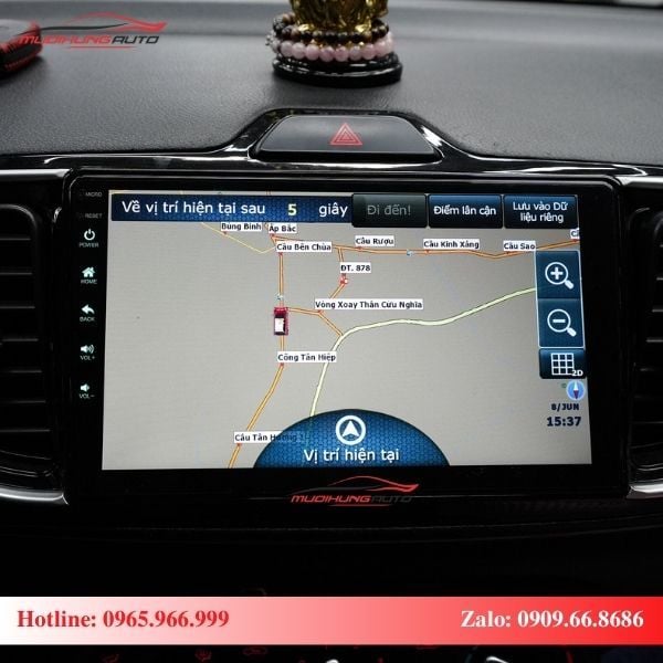 Màn hình Android xe Kia Soluto dẫn đường chính xác