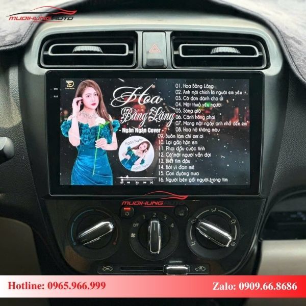 Màn hình Android xe Mitsubishi Attrage giải trí đa phương tiện