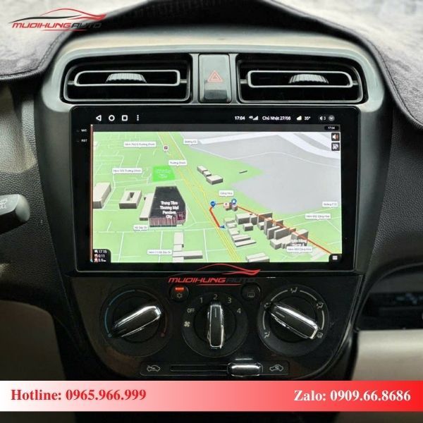 Màn hình Android xe Mitsubishi Attrage tích hợp bản đồ