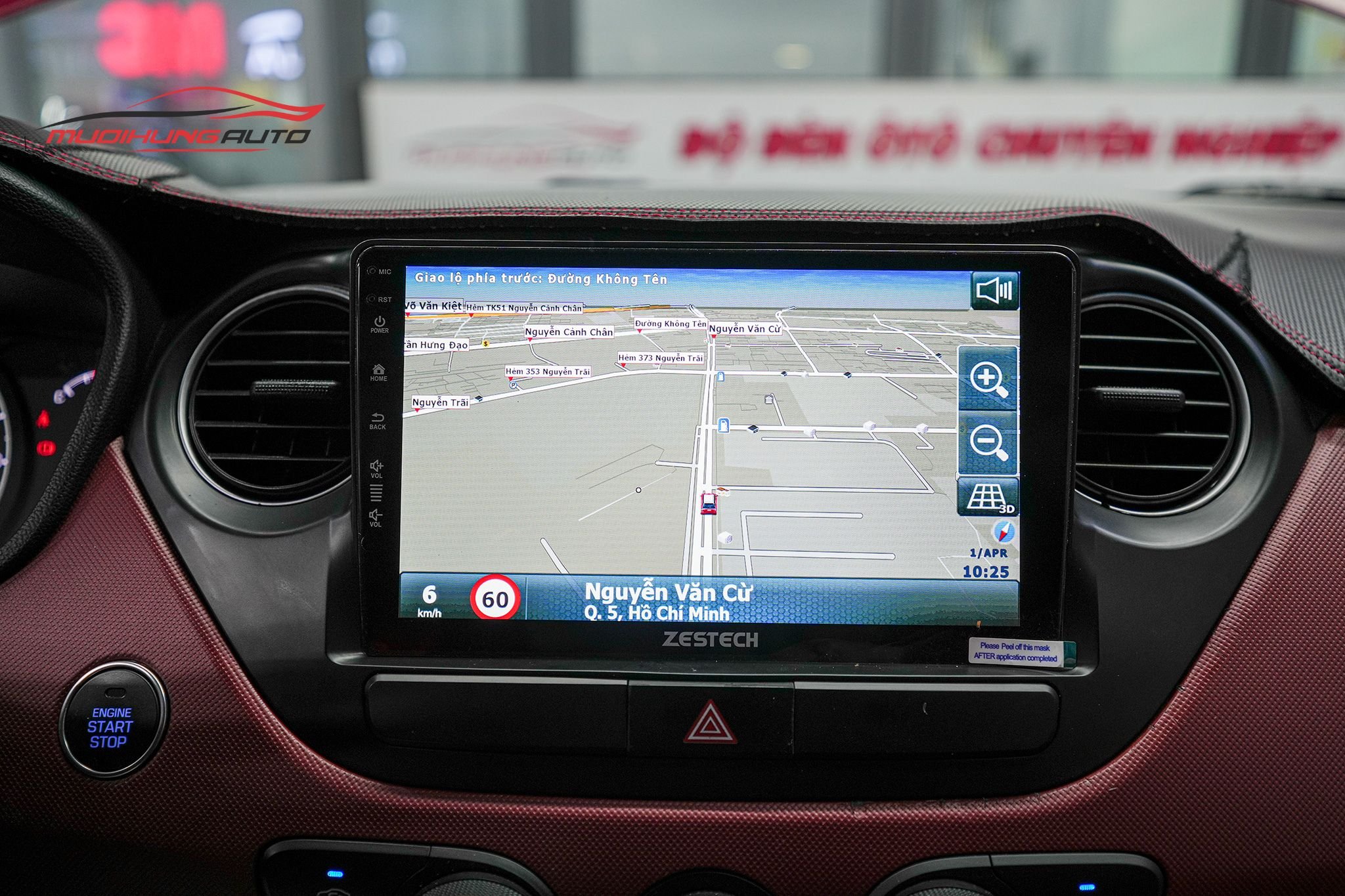 Lắp Màn Hình Zestech S100J Cho Xe Ô Tô Hyundai i10
