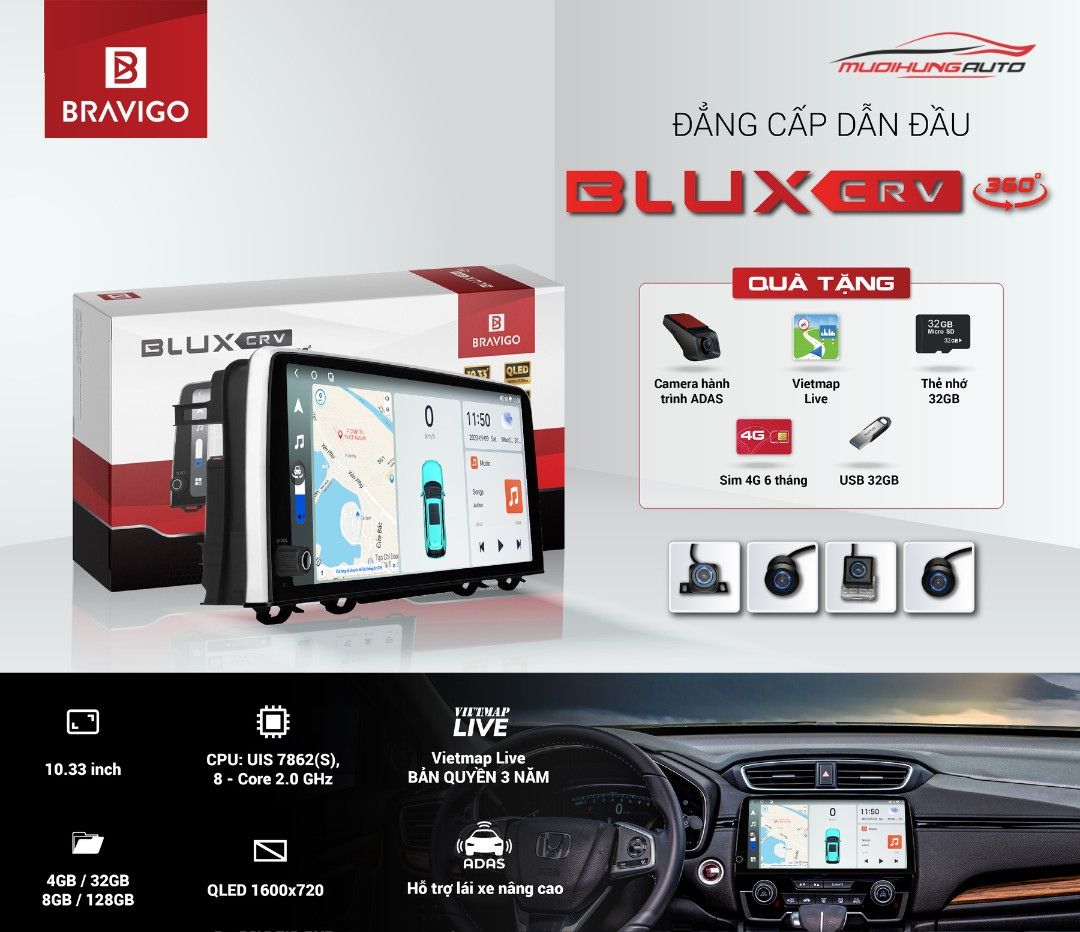 Màn hình Bravigo Blux CRV 360