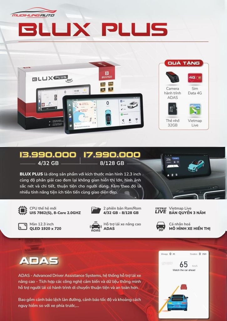 Màn hình Bravigo Blux Plus