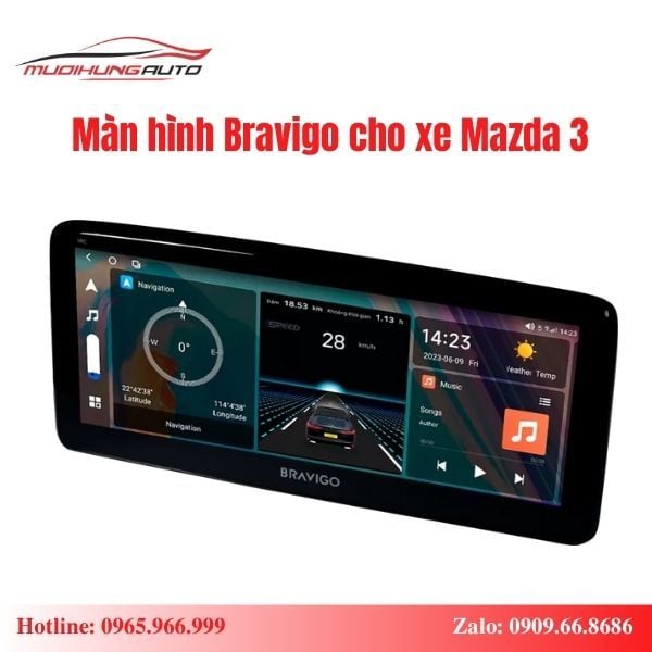 Màn hình Bravigo cho xe Mazda 3