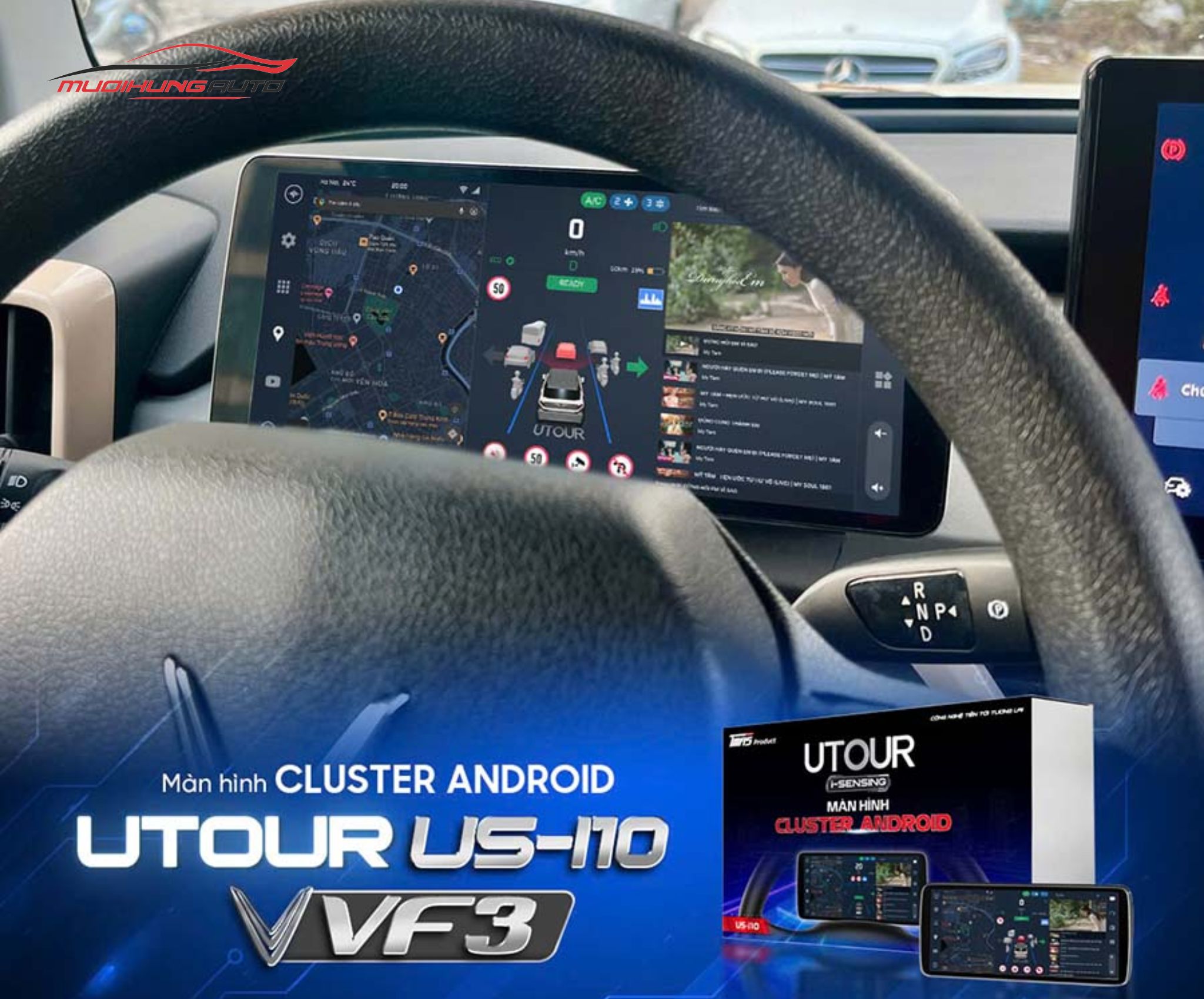 Màn hình Cluster VF3 Al ADAS Utour US-i10