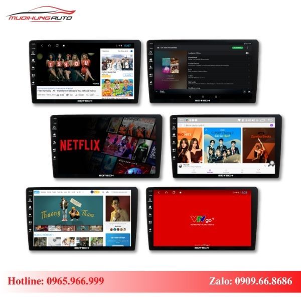 Màn hình Gotech GT Mazda New tích hợp kho ứng dụng đa phương tiện