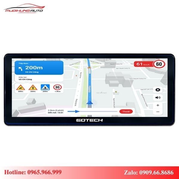 Màn hình Gotech GT12.3i dẫn đường chính xác