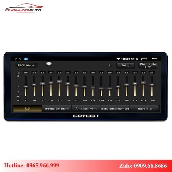Màn hình Gotech GT12.3i tích hợp bộ xử lý âm thanh cao cấp