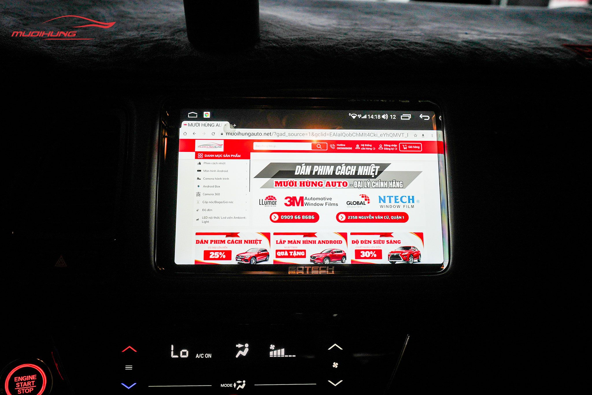 Lắp Màn Hình Gotech GT2K Cho Xe Ô Tô Honda HR-V 2019