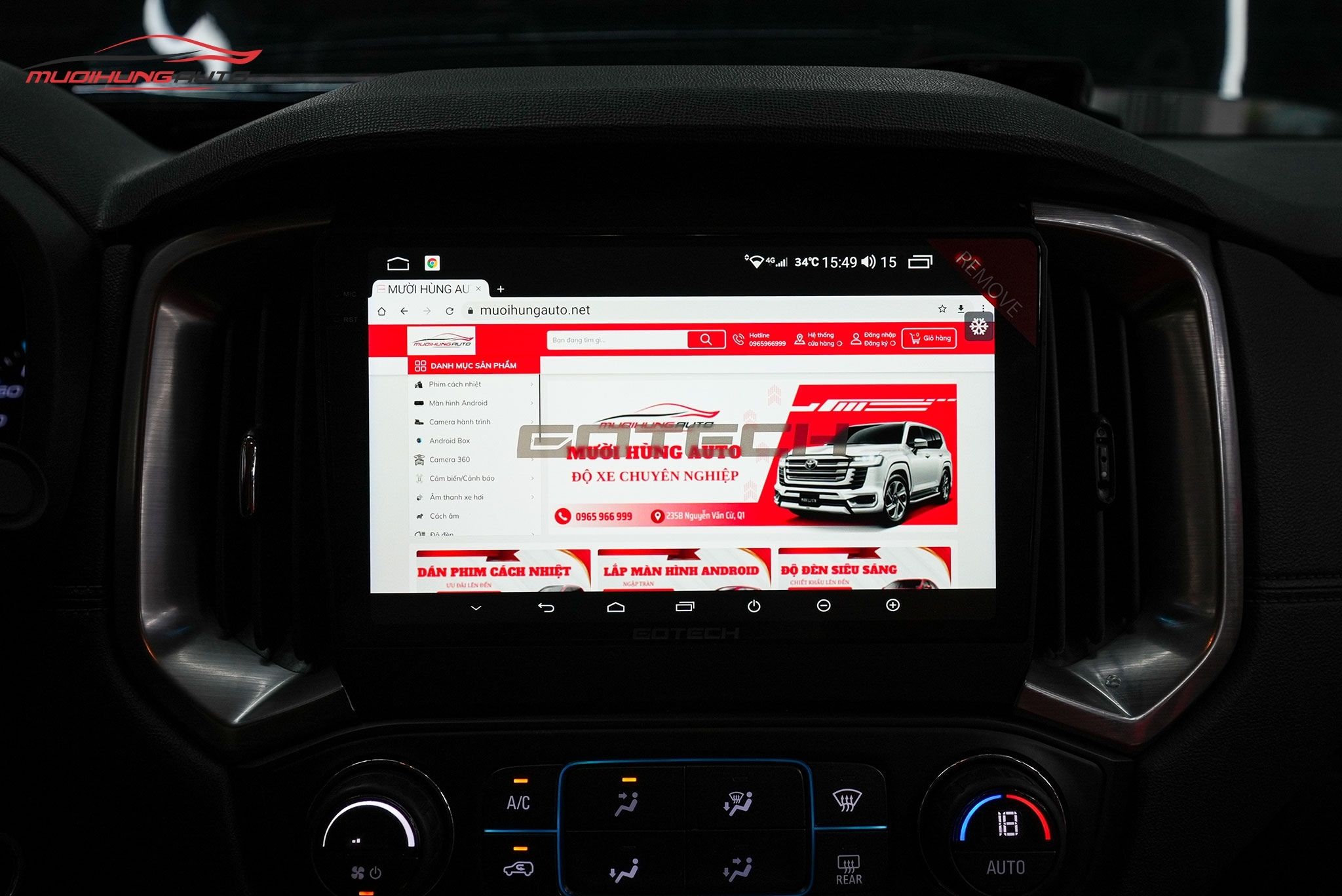 Lắp Màn Hình Gotech GT2K Cho Xe Ô Tô Chevrolet Colorado 2019