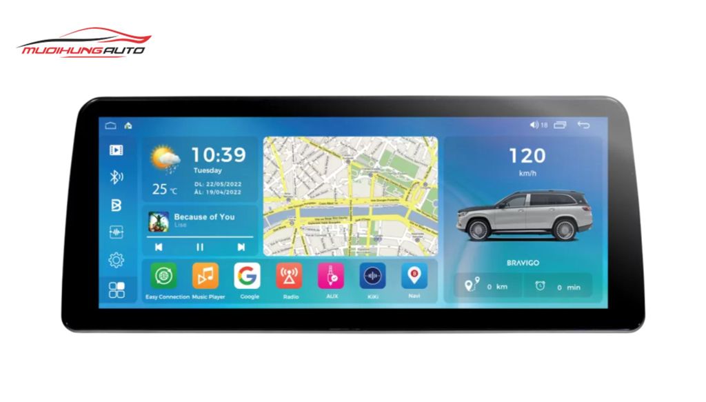 Màn hình ô tô Bravigo Pro Tech All In One