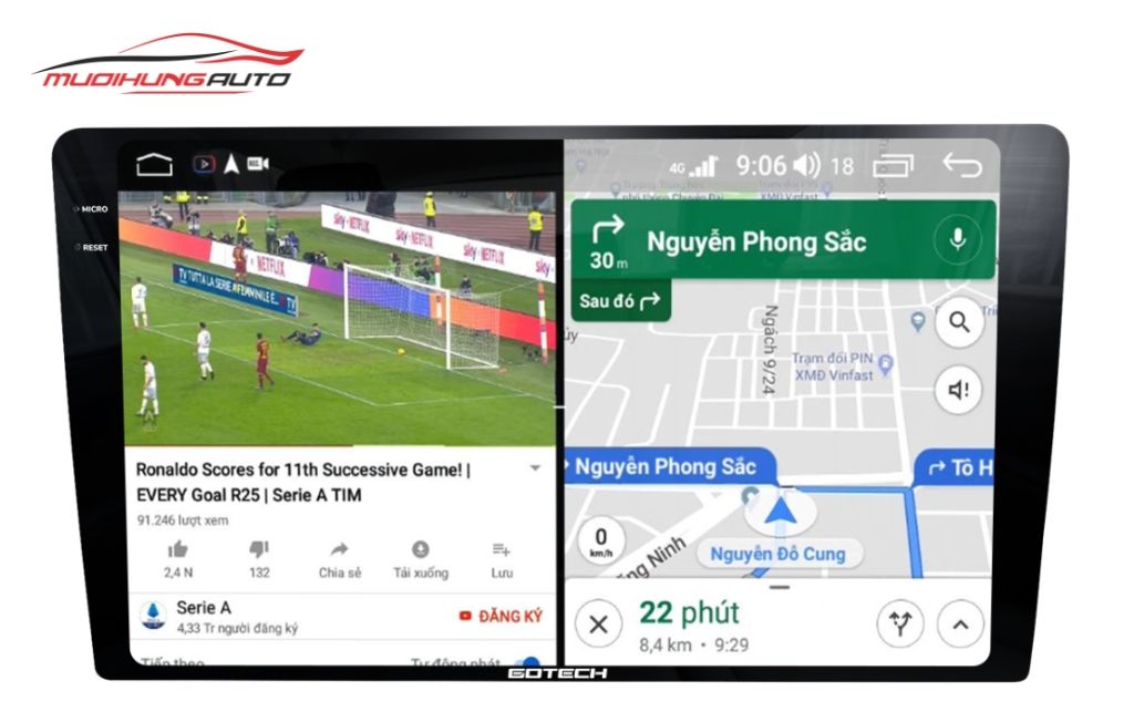 Màn hình ô tô Gotech GT2K 360