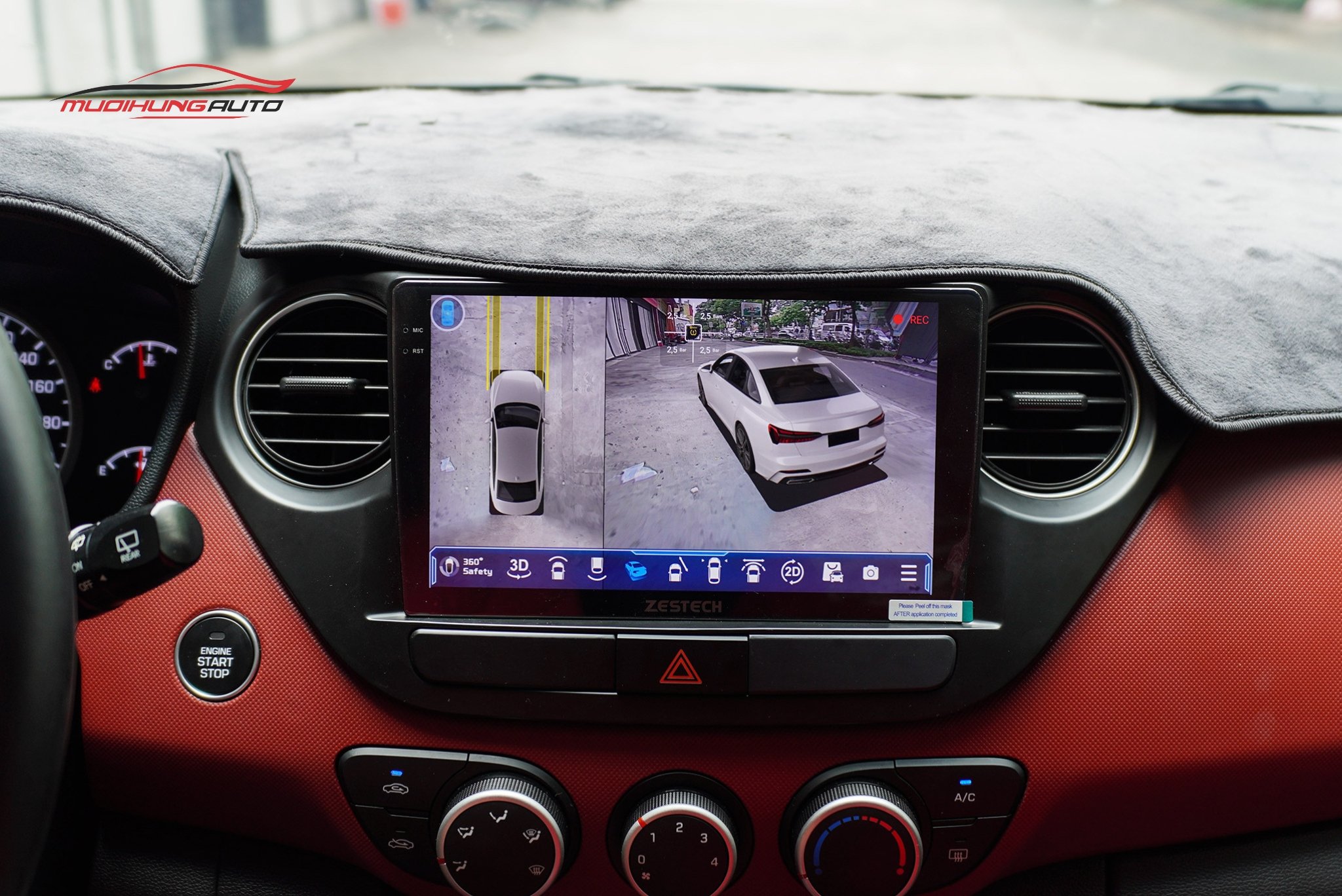 Lắp Màn Hình Zestech Z18 360 Cho Xe Ô Tô Hyundai i10