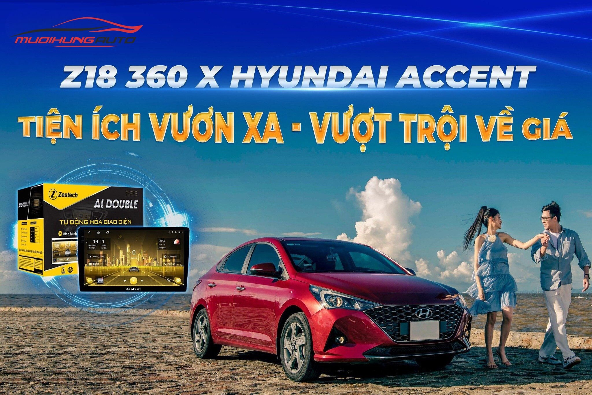 Màn Hình Z18 360 Cho Xe Ô Tô Hyundai Accent