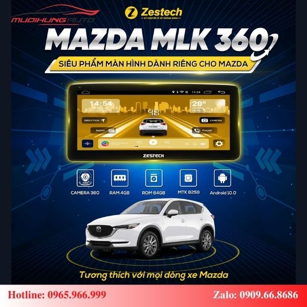 Màn hình Zestech cho xe Mazda 3