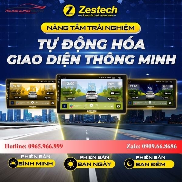 Màn hình Zestech S100J sở hữu giao diện bắt mắt