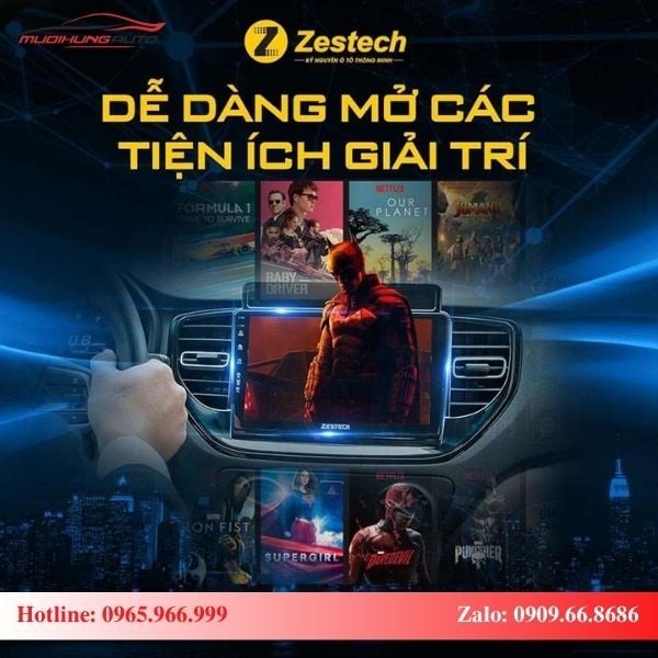 Màn hình Zestech S100J tích hợp kho ứng dụng đa phương tiện