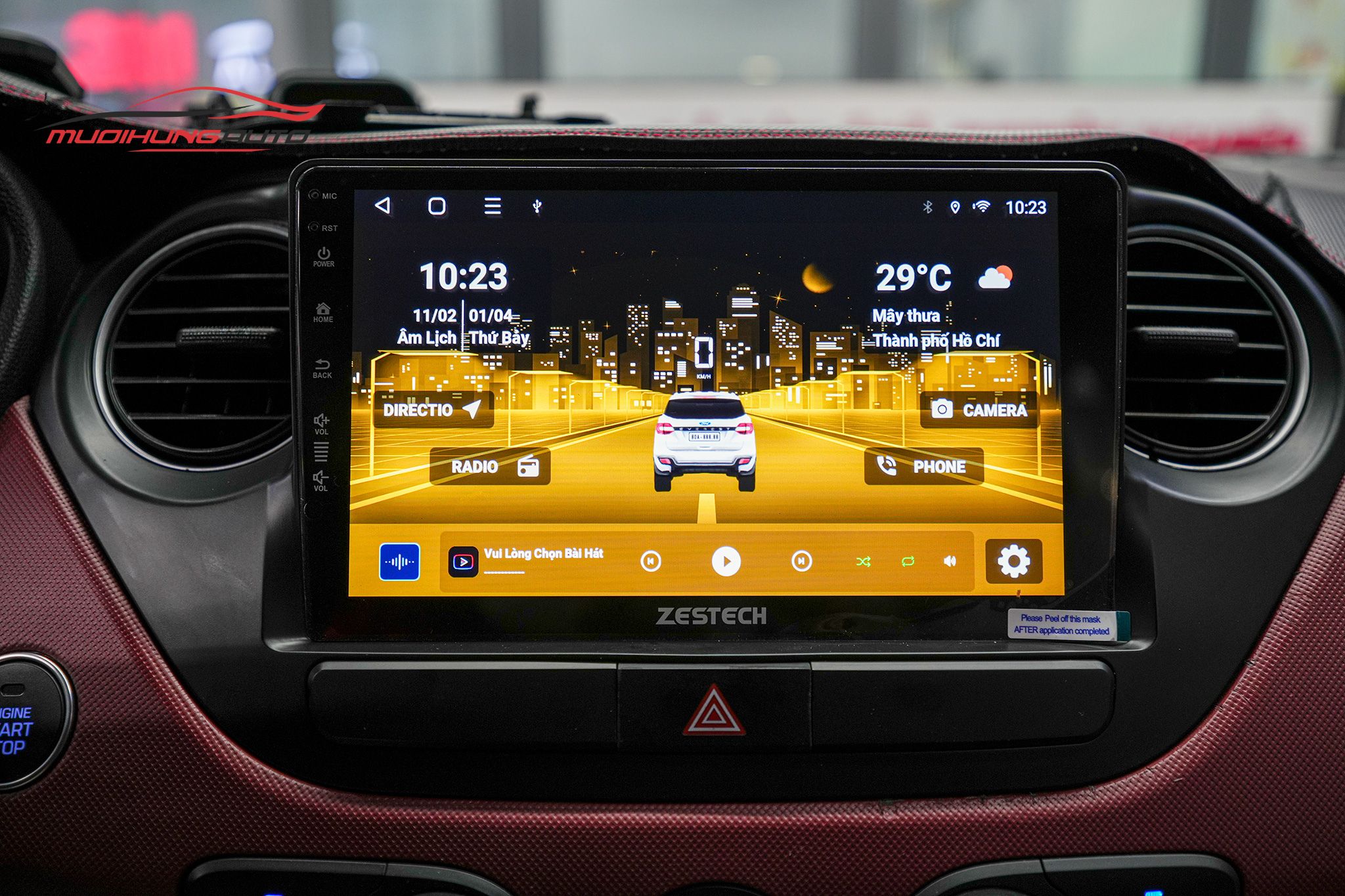 Lắp Màn Hình Zestech S100J Cho Xe Ô Tô Hyundai i10