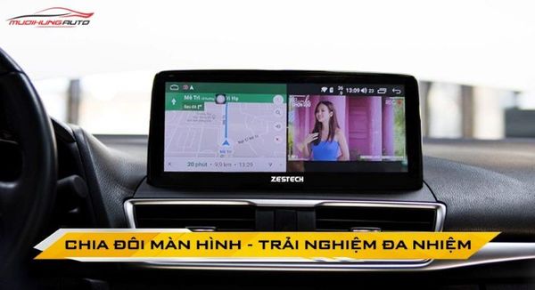 Màn hình Zestech Z800 Pro chạy đa nhiệm ứng dụng