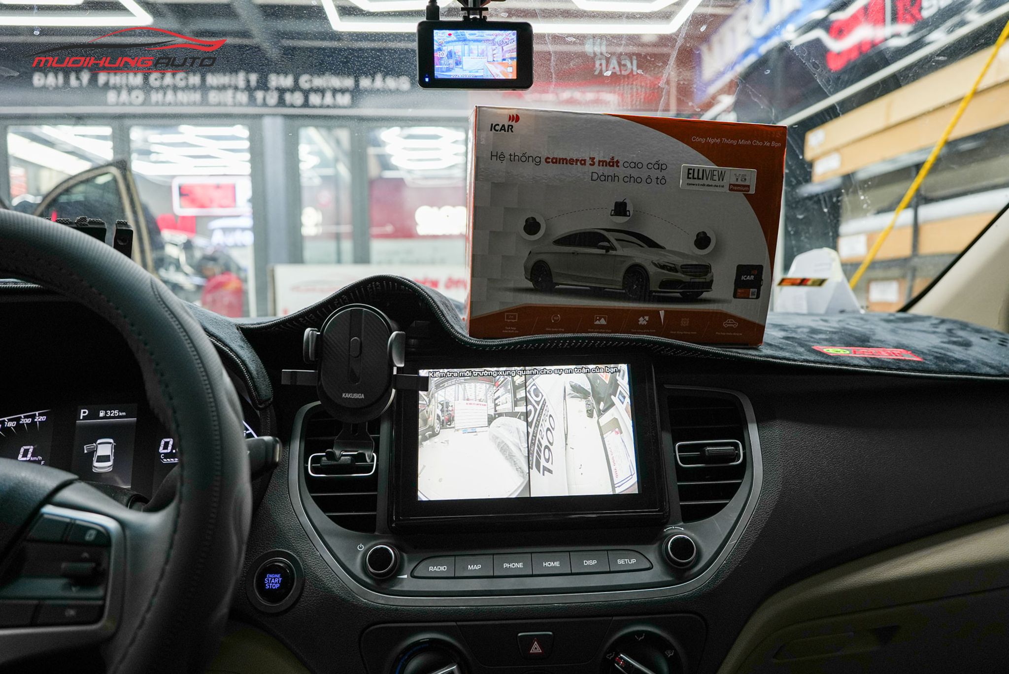 Lắp Camera 3 Mắt Cho Xe Hyundai Accent 2021