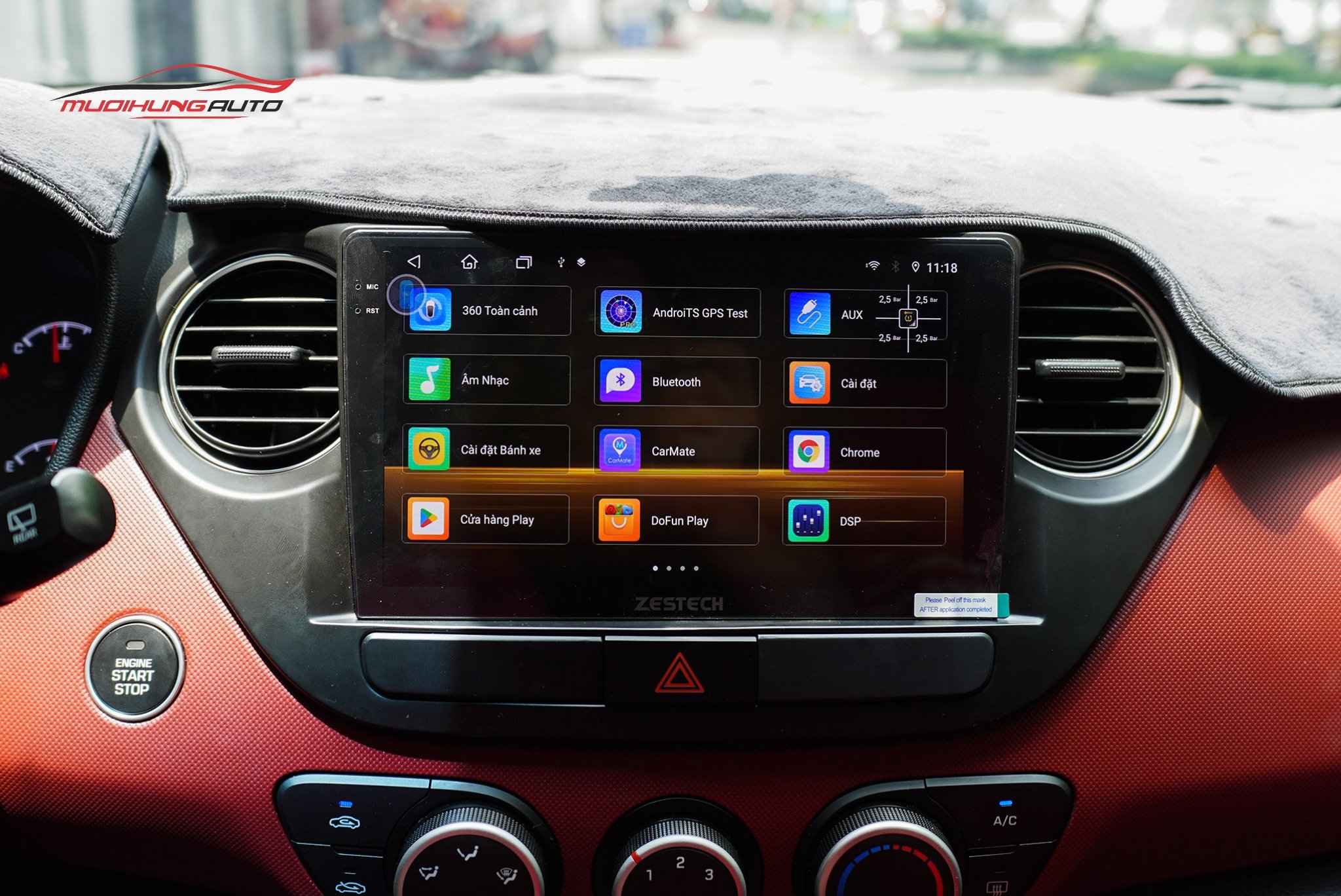 Lắp Màn Hình Zestech Z18 360 Cho Xe Ô Tô Hyundai i10