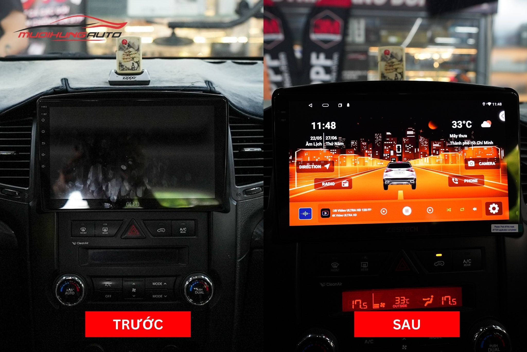 Lắp Màn Hình Zestech Z18 Cho Xe Ô Tô Kia Sorento