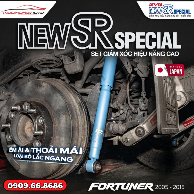 Nâng cấp giảm xóc ô tô KYB Fortuner 2005-2015