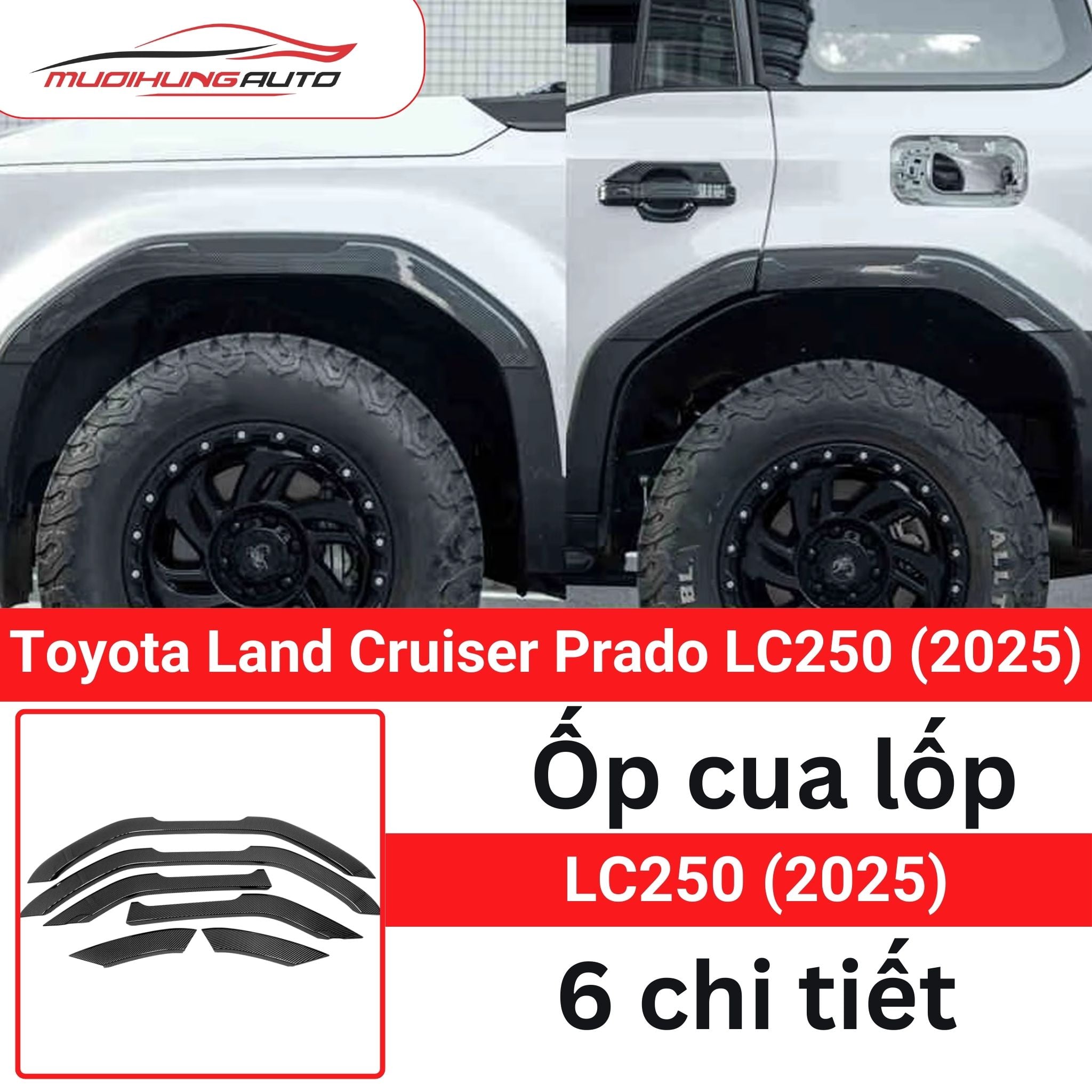 ốp cua lốp Toyota Land Cruiser Prado LC250 2025