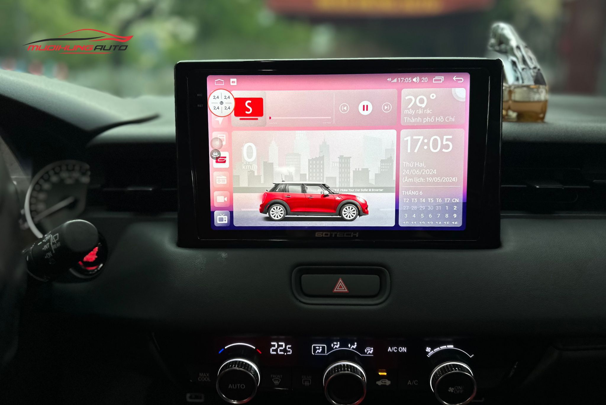 Lắp Màn Hình Gotech GT2K Cho Xe Ô Tô Honda HRV 2023
