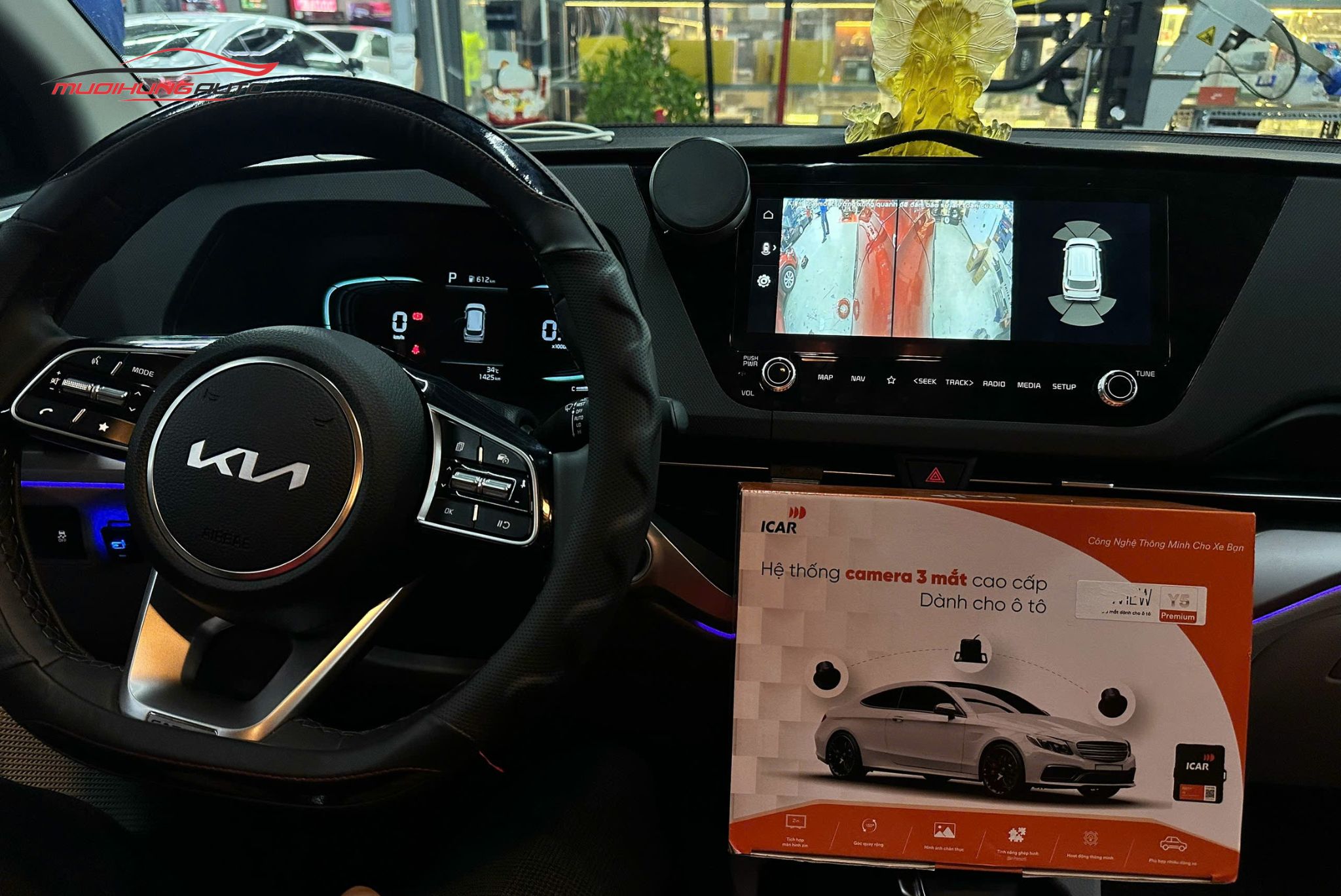 Lắp Camera 3 Mắt Cho Xe Kia Carens 2024