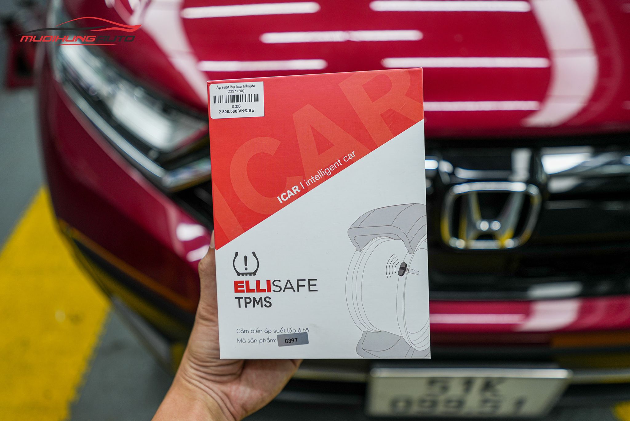 Lắp cảm biến áp suất lốp ICAR Ellisafe C397 cho xe Honda CRV