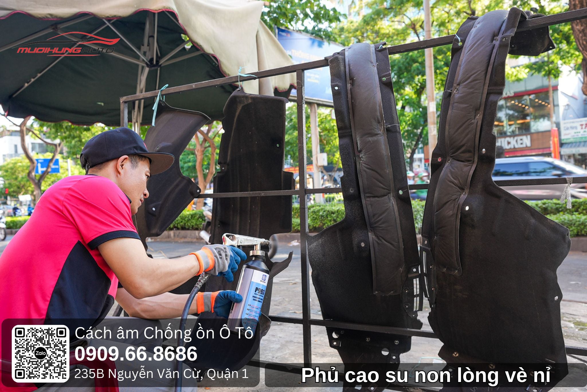 Phủ cao su non lòng vẻ nỉ