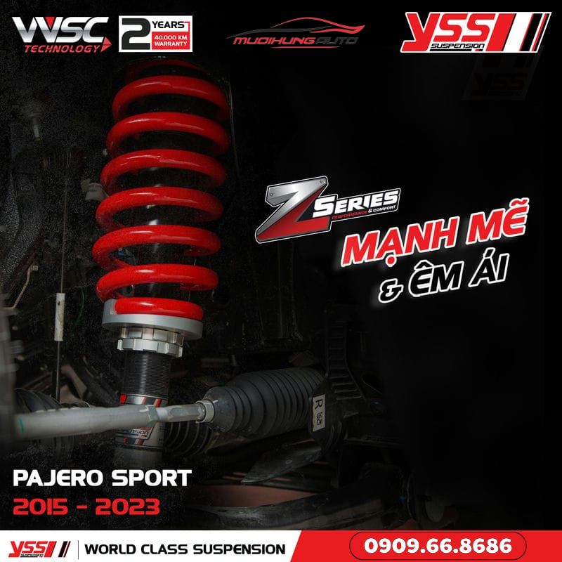 Phuộc nhún ô tô YSS Z-SERIES Pajero Sport 2015 - ON