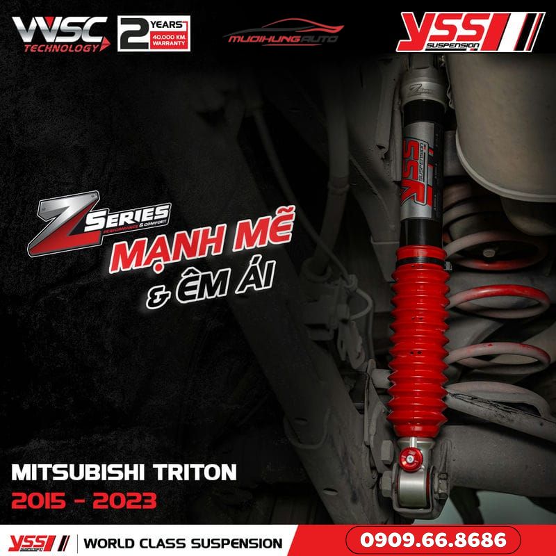 Phuộc nhún ô tô YSS Z-SERIES Triton 2015 - 2023