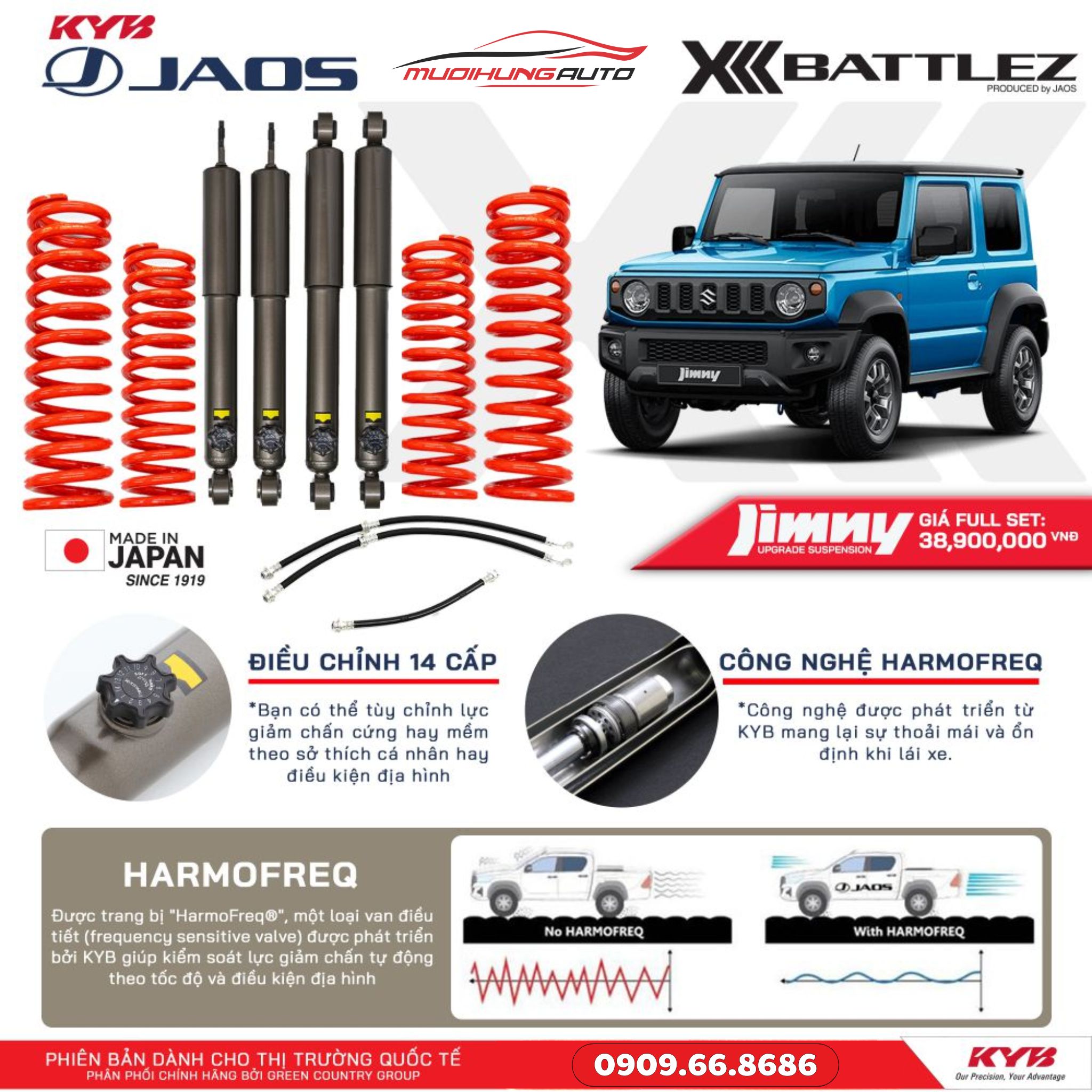 Phuộc nhún xe hơi KYB JAOS Battlez Jimny JB74 Series