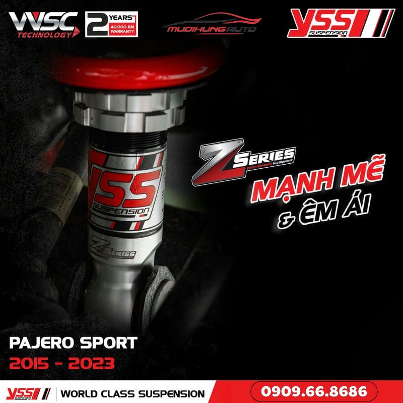 Phuộc ô tô YSS Z-SERIES Pajero Sport 2015 - ON