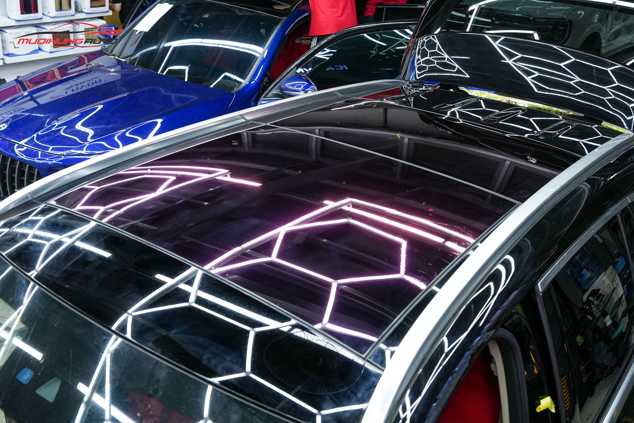 Phim PPF TPU SUNROOF cách nhiệt cửa sổ trời cho ô tô Mercedes GLC300 4Matic 2022