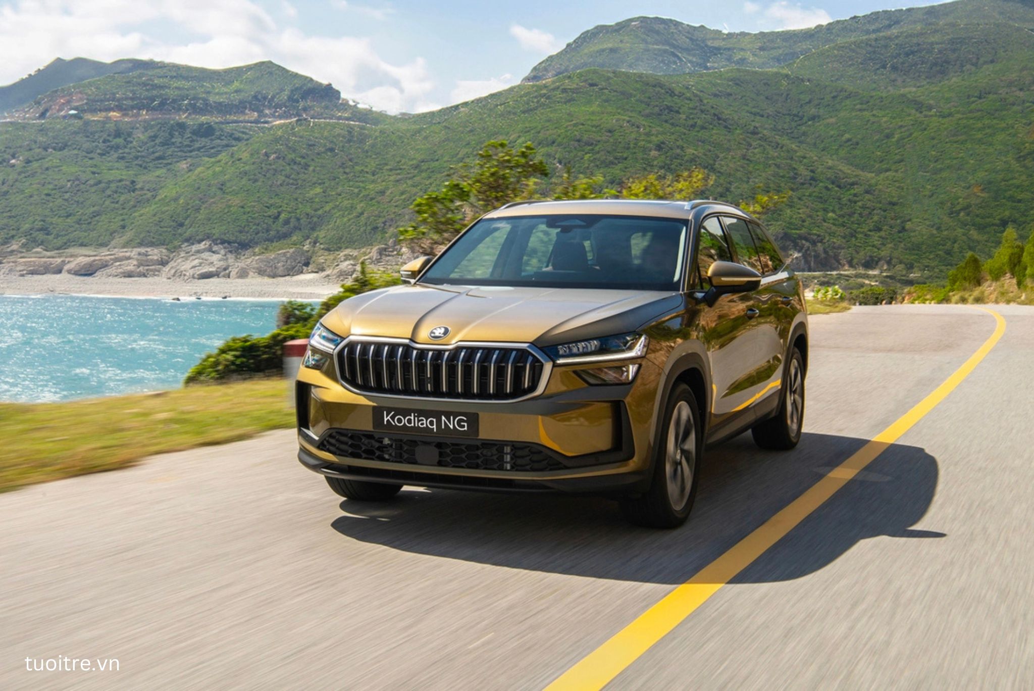 Skoda Kodiaq 2025 trang bị đèn LED pha phân tầng