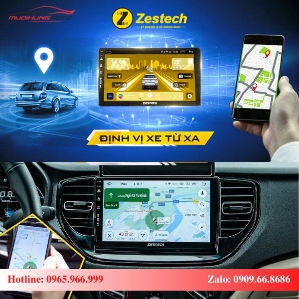 Quản lý định vị xe từ xa trên màn hình Zestech S100J