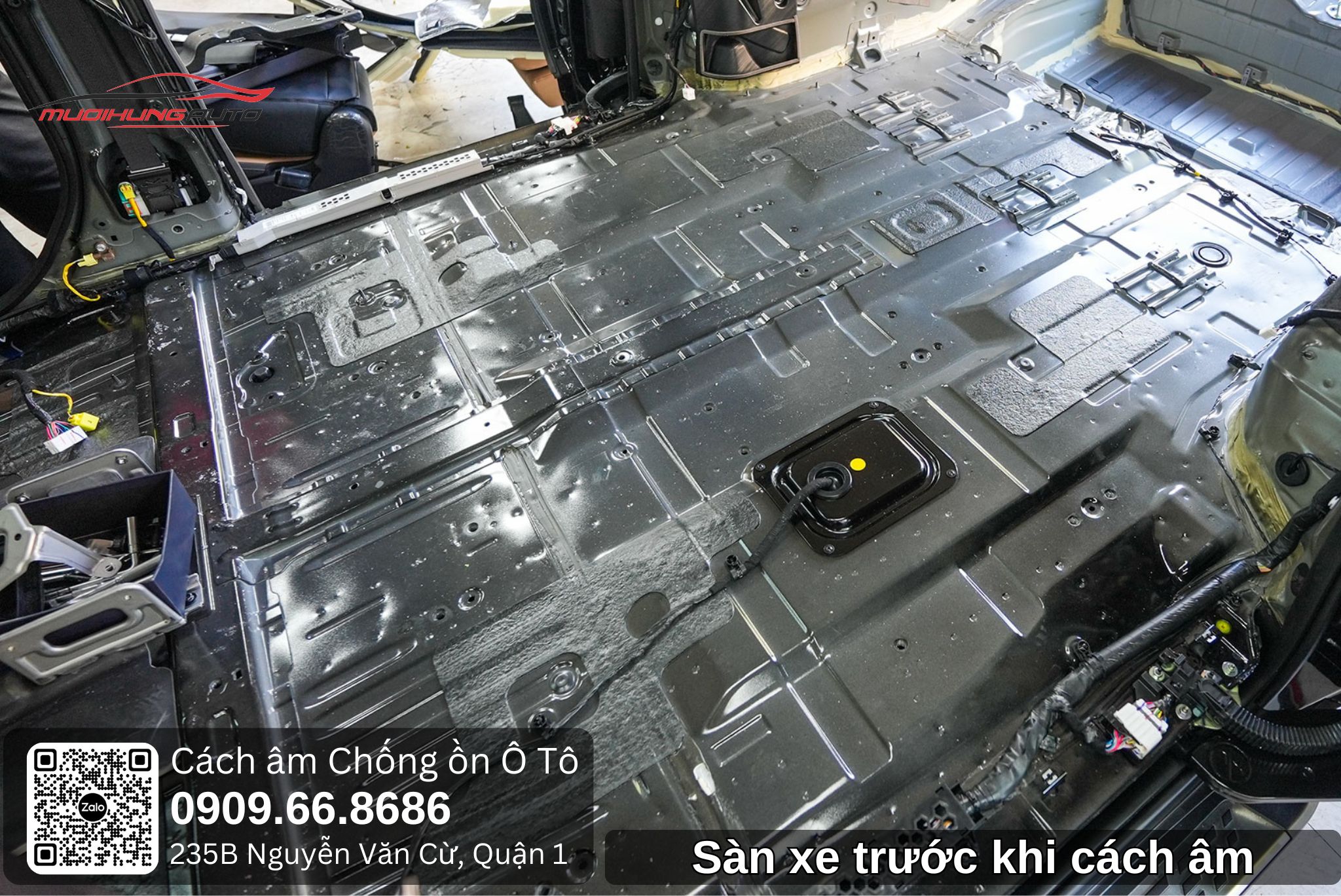 Sàn xe trước khi cách âm