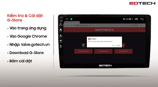 HƯỚNG DẪN CÀI ĐẶT VÀ SỬ DỤNG GOTECHGPT TRÊN MÀN HÌNH Ô TÔ GOTECH