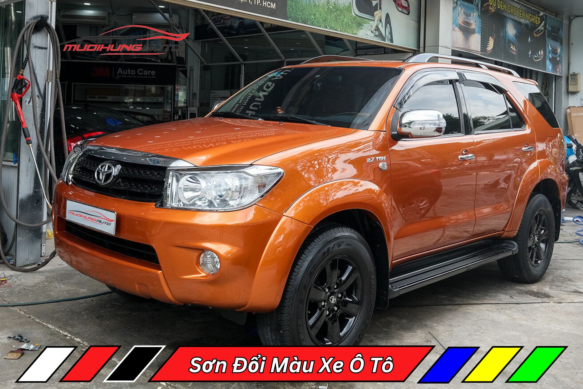 Sơn Đổi Màu Xe Ô Tô Toyota Fortuner 2010